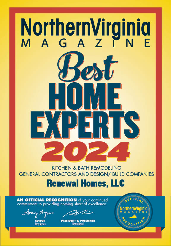Renewal Homes DMV has been named one of the top kitchen and bath renovation companies in Northern Virginia.